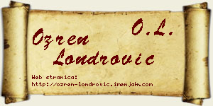 Ozren Londrović vizit kartica